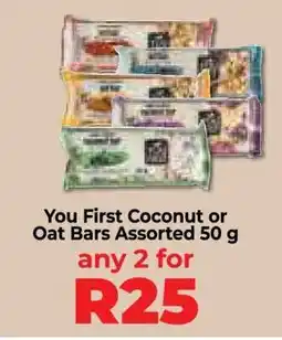 Food Lover's Market You First Coconut or Oat Bars Assorted 50 g offer