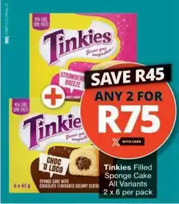 Checkers Tinkies Filled Sponge Cake offer