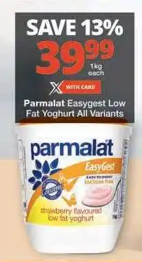 Checkers Parmalat EasyGest Low Fat Yoghurt offer