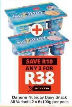 Checkers DANONE NUTRIDAY DAIRY SNACK offer