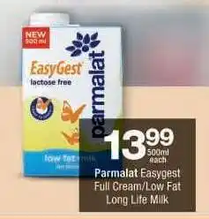 Checkers Parmalat Easygest Full Cream/Low Fat Long Life Milk offer