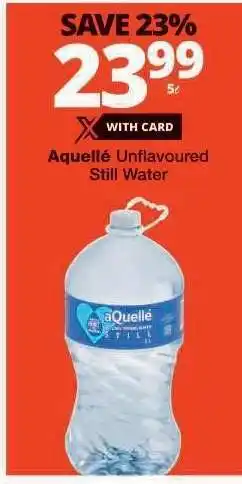 Checkers aQuellé Unflavoured Still Water offer