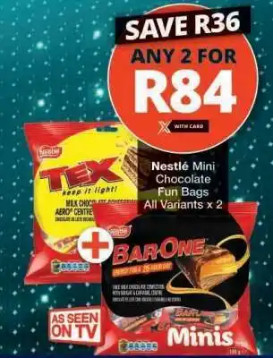 Checkers Nestlé Mini Chocolate Fun Bags offer