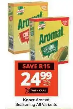 Checkers KNORR AROMAT SEASONING all variants offer