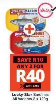 Checkers LUCKY STAR SARDINES offer