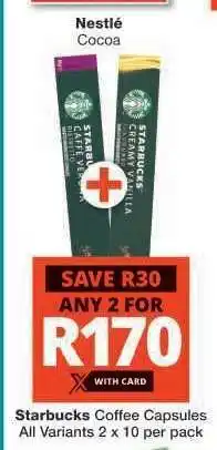 Checkers Starbucks Coffee Capsules offer