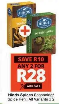Checkers Hinds Spices Seasoning/Spice Refill offer