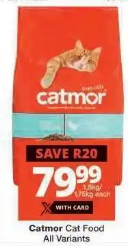 Checkers CATMOR CAT FOOD offer
