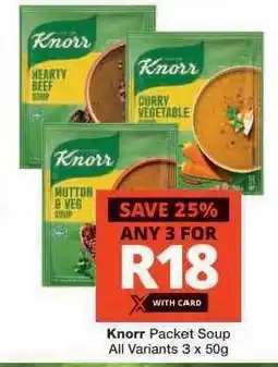 Checkers Knorr Packet Soup offer
