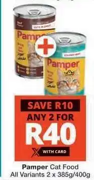Checkers Pamper Cat Food offer