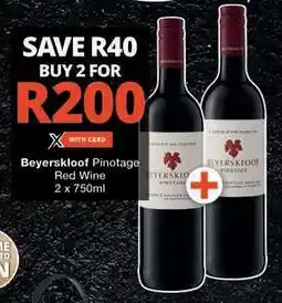 Checkers Beyerskloof Pinotage Red Wine offer