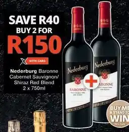 Checkers Nederburg Baronne Cabernet Sauvignon/Shiraz Red Blend offer