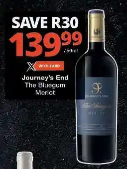 Checkers Journey's End The Bluegum Merlot offer