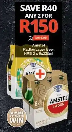 Checkers Amstel Radler/Lager Beer offer