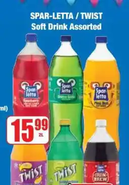 Boxer SPAR-LETTA / TWIST Soft Drink Assorted offer