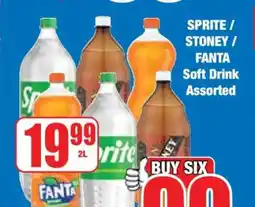 Boxer SPRITE / STONEY / FANTA Soft Drink Assorted offer