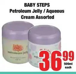 Boxer BABY STEPS Petroleum Jelly / Aqueous Cream Assorted offer
