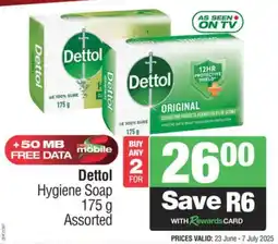 Spar Savemor Dettol Hygiene Soap Assorted offer