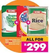 Game Econo Super Maize Meal 10Kg + Golden Cloud Cake Wheat Flour 10Kg + Econo Rice 10Kg-For All offer