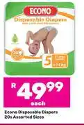 Game Econo Disposable Diapers Assorted Sizes-20s offer