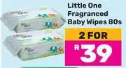 Game Little One Fragranced Baby Wipes-For 2 x 80s offer