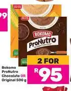 Game Bokomo Pro Nutro Chocolate Or Original-For 2 x 500g offer