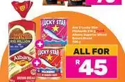 Game 2 x Lucky Star Pilchards 215g + Albany Superior Sliced Brown Bread 700g-All For offer
