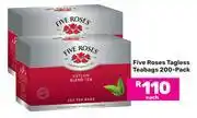 Game Five Roses Tagless Teabags 200 Pack-Each offer
