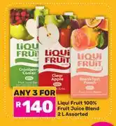 Game Liqui Fruit 100% Fruit Juice Blend Assorted-For 3 x 2L offer