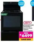 Game Defy Kitchenaire 600 Thermofan+ Electric Stove DSS697 offer