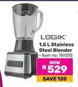 Game Logik 1.5L Stainless Steel Blender offer