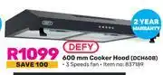 Game Defy 600mm Cooker Hood DCH60B offer