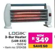 Game Logik 3 Bar Heater LGB-333 offer
