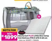 Game Chelino Siesta Cot Plus Little One Camp Cot Mattress 970 x 670 x 60cm-Both For offer