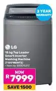 Game LG 18Kg Top Loader Smart Inverter Washing Machine T18V1NDHT2 offer