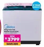 Game Midea 15Kg Twin Tub Washer KL15TTG1W offer