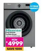 Game Hisense 8Kg Vented Tumble Dryer offer