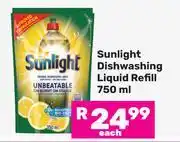 Game Sunlight Dishwashing Liquid Refill-750ml Each offer