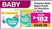 Game Pampers Baby Wipes Fresh Or Sensitive 6 Pack-Each offer