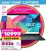 Game MSI 14.1(35cm) Intel Core i7 Processor offer