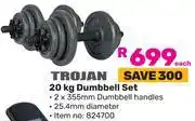 Game Trojan 20kg Dumbbell Set-Each offer