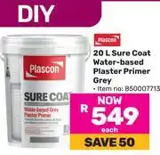 Game Plascon Sure Coat Water-Based Plaster Primer Grey-20Ltr Each offer