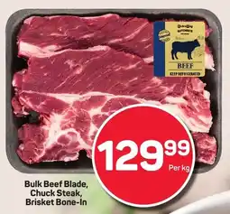 Pick n Pay Hypermarket Bulk Beef Blade, Chuck Steak, Brisket Bone-In offer