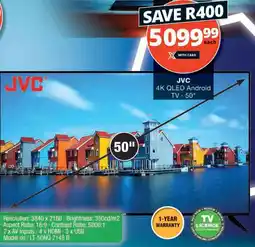 Checkers Hyper JVC 50" 4K QLED Android TV offer
