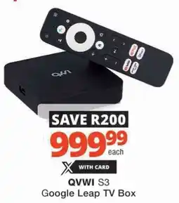 Checkers Hyper QVWI S3 Google Leap TV Box offer