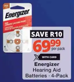 Checkers Hyper Energizer Hearing Aid Batteries offer