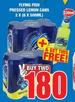 Boxer Liquors Flying fish pressed lemon cans offer