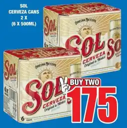 Boxer Liquors Sol cerveza cans offer