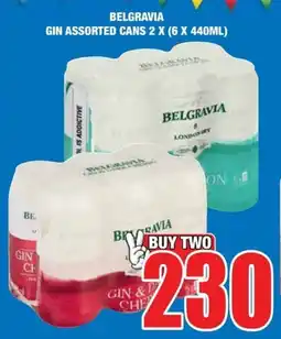 Boxer Liquors Belgravia gin assorted cans offer