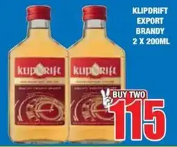 Boxer Liquors Klipdrift export brandy offer